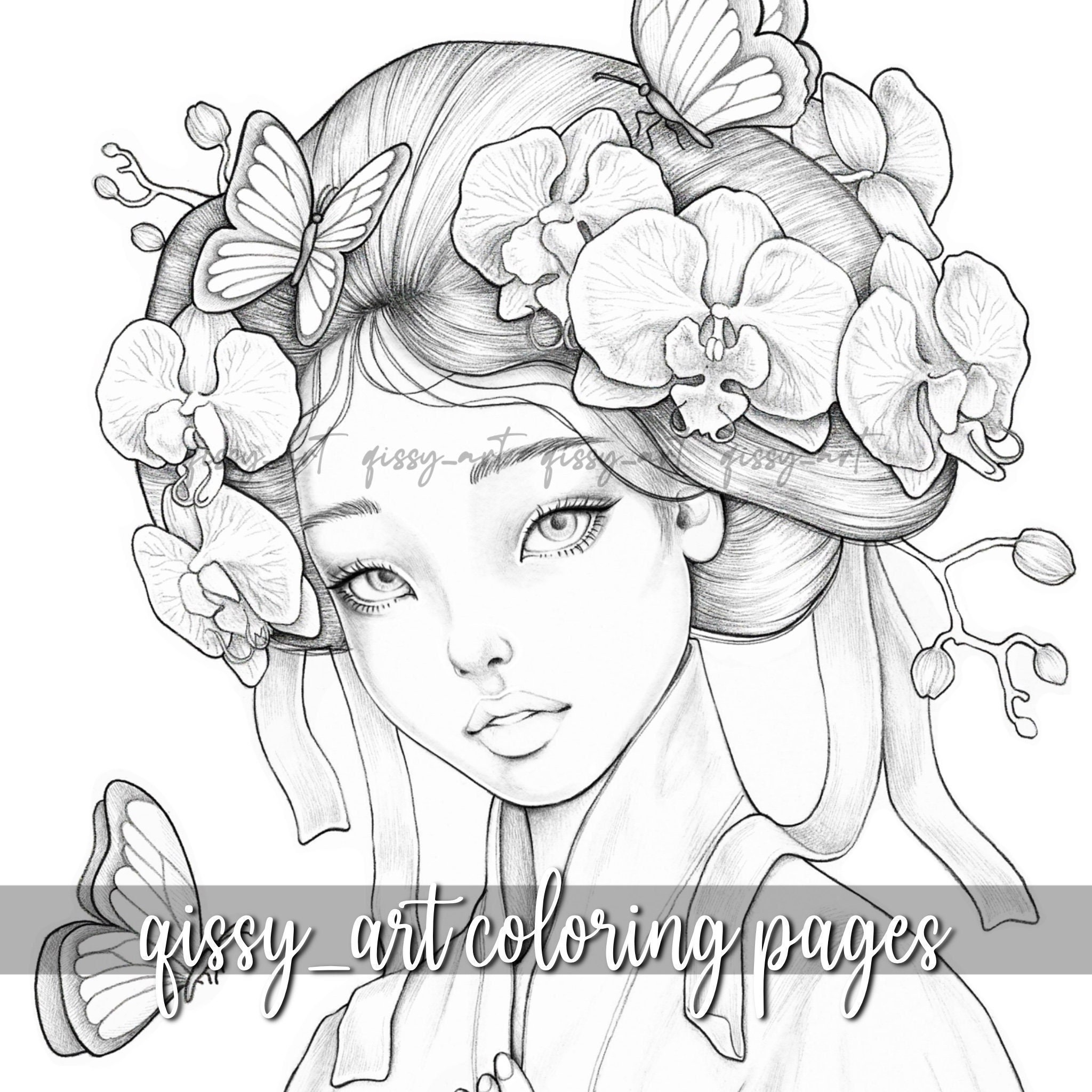 Geisha Coloring Page Coloring Nation