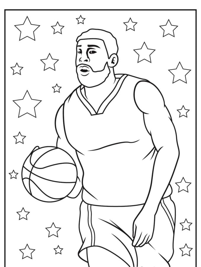 Nba Coloring Page Coloring Nation