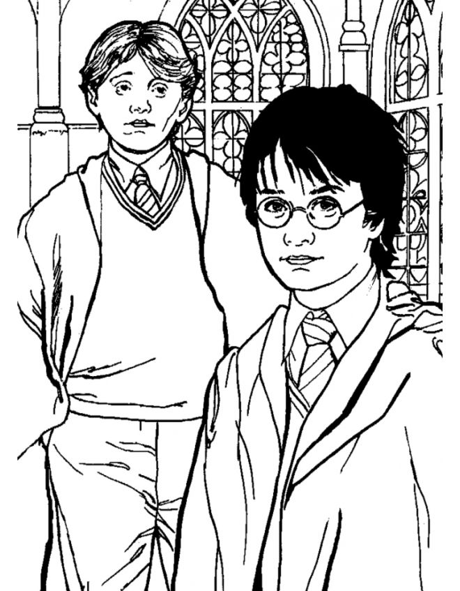 Ron Weasley Coloring Pages Coloring Nation