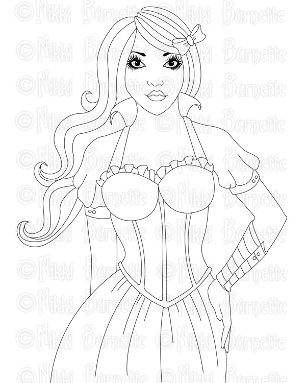 Dorothy - Coloring Page - Digital Stamp