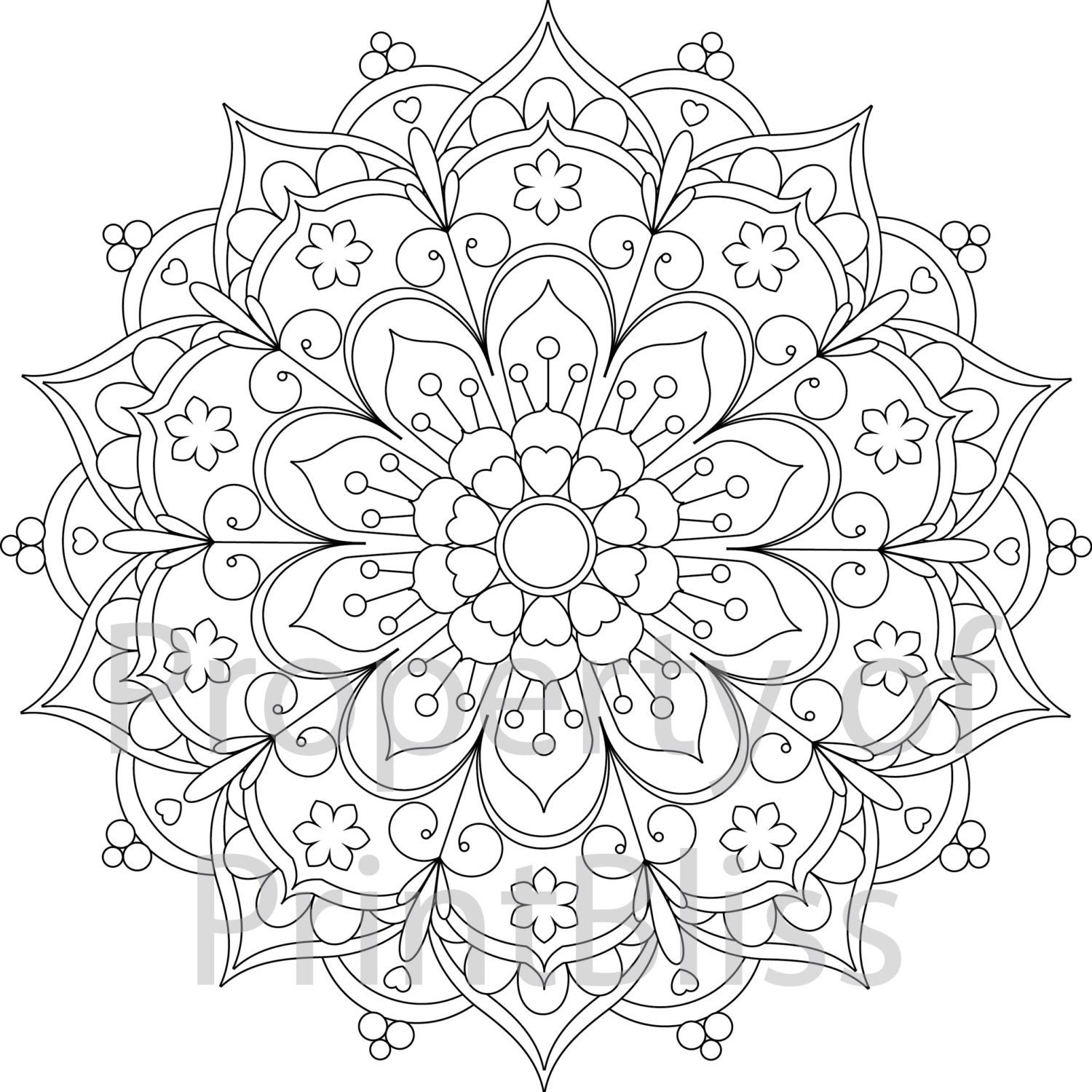 Flower Mandala Printable Coloring Page - Etsy | Abstract coloring pages, Mandala  coloring pages, Mandala coloring books
