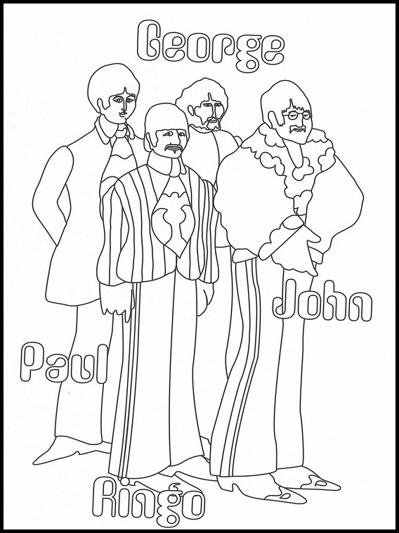The Beatles Printable Coloring Book 20