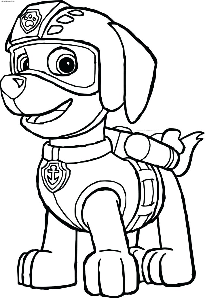 Printable Coloring Pages Of Paw Patrol Tracker Colouring Rocky ...