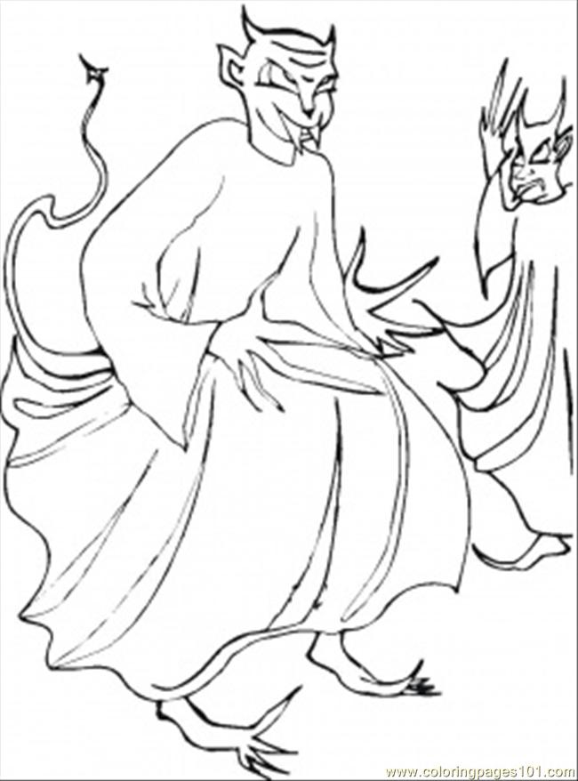 Two Demons Coloring Page - Free Mythology Coloring Pages ...