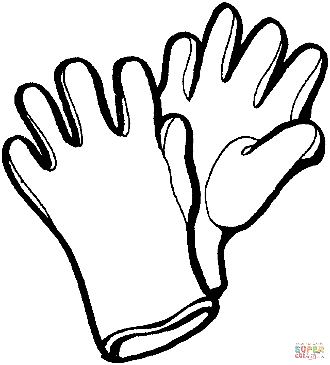 White Gloves coloring page | Free Printable Coloring Pages