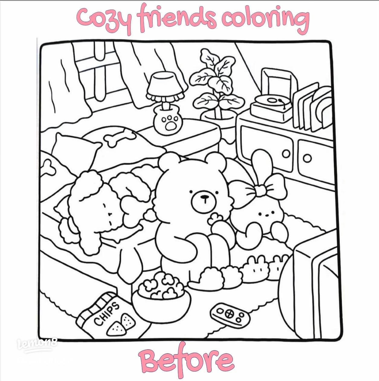 Cozy Friends Coloring: Share Your ...
