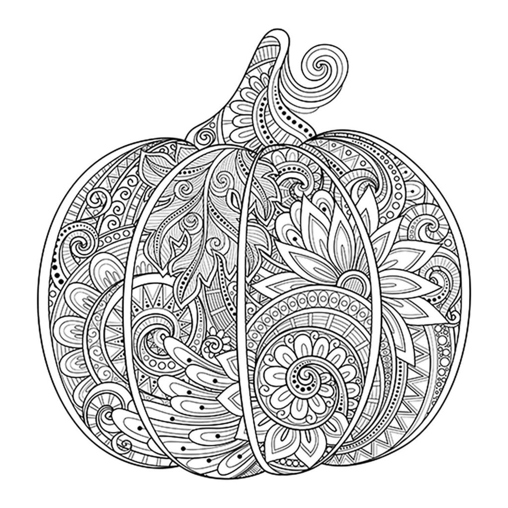 Easy Fall Coloring Page for Seniors - Adventures of a Caregiver