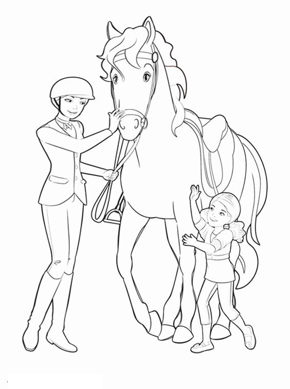 Barbie Horse With Baby Coloring Pages - Barbie Horse Coloring Pages - Free  Printable Coloring Pages Online