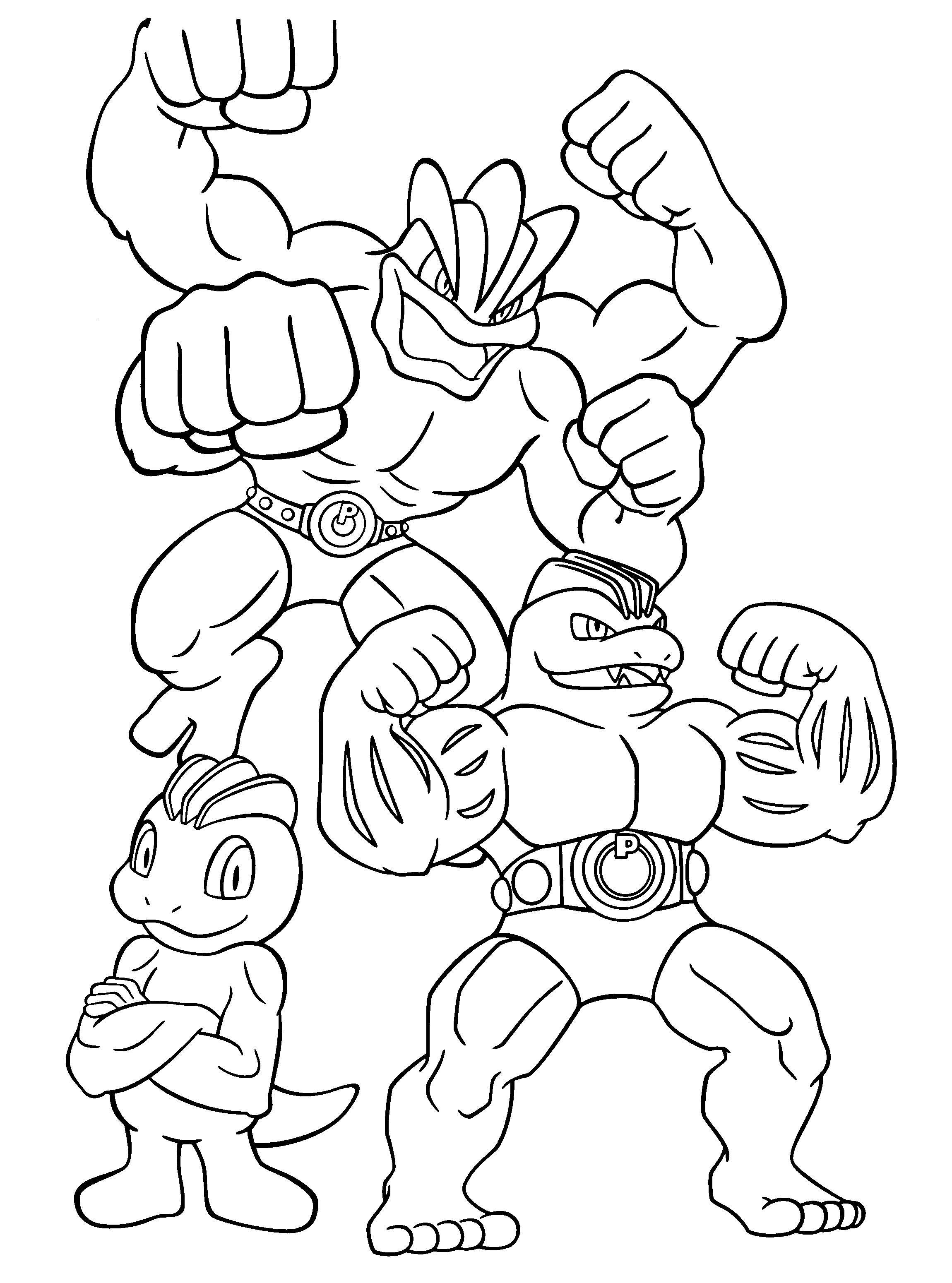 Pokemon Paradijs - Kleurplaat Machamp, Machoke, Machop | Pokemon coloring  pages, Pokemon, Coloring pages