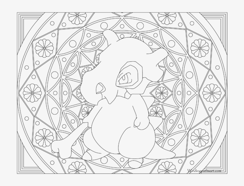 Adult Pokemon Coloring Page Cubone - Adult Pokemon Coloring Pages PNG Image  | Transparent PNG Free Download on SeekPNG