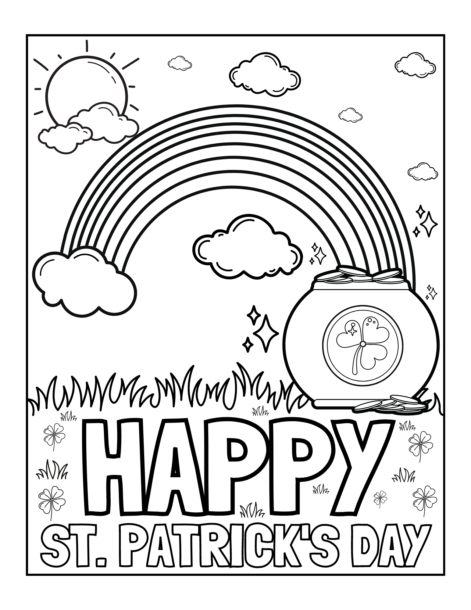 10 St. Patrick's Day Coloring Sheets FREE — xoxoerinsmith.com