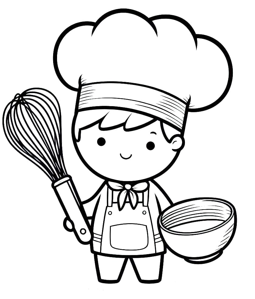 Chef coloring pages - ColoringLib
