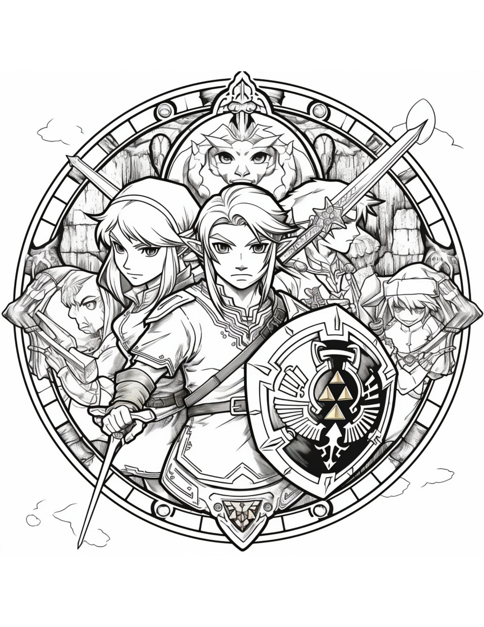 Princess Zelda Triforce Coloring Page ...