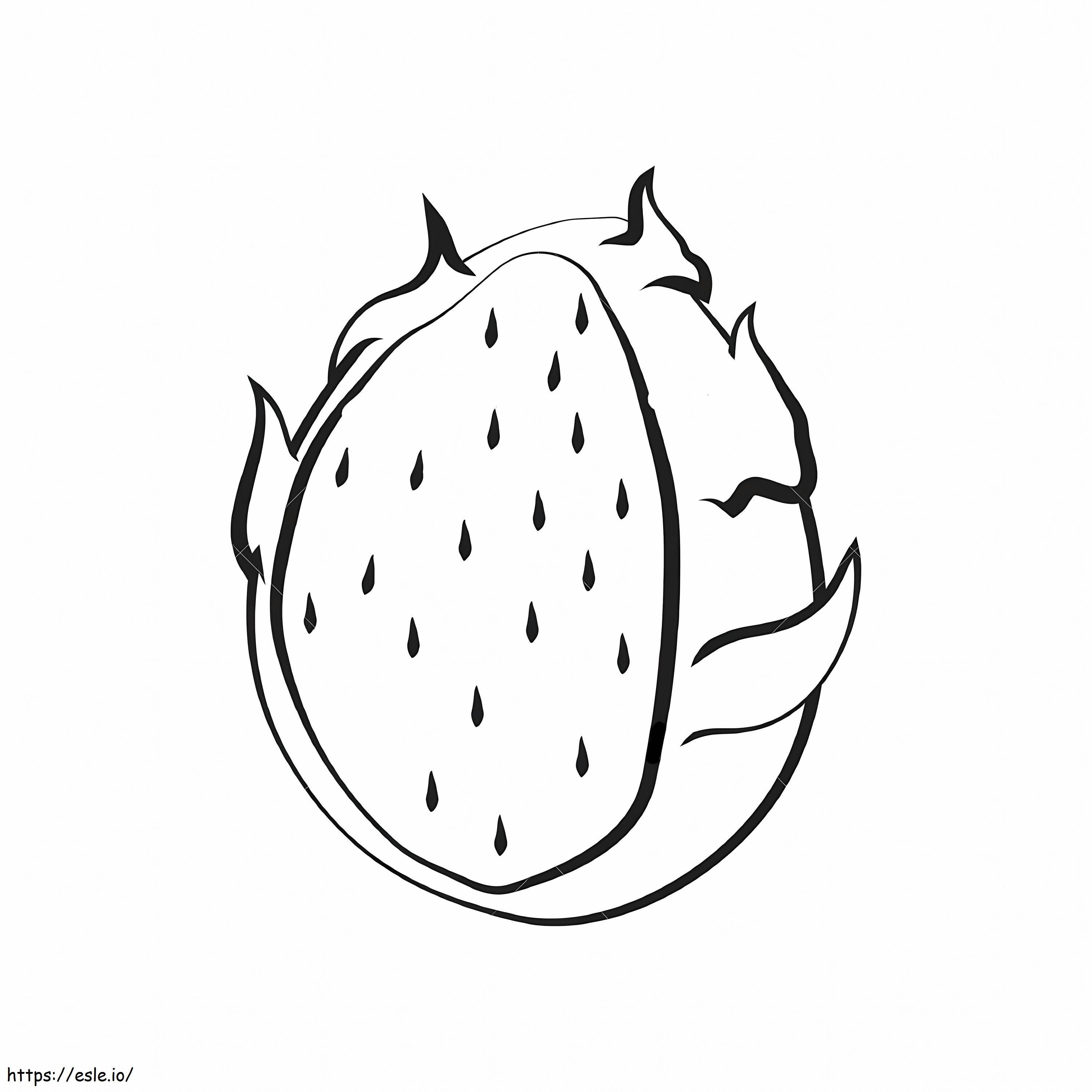 Dragon Fruit 3 coloring page