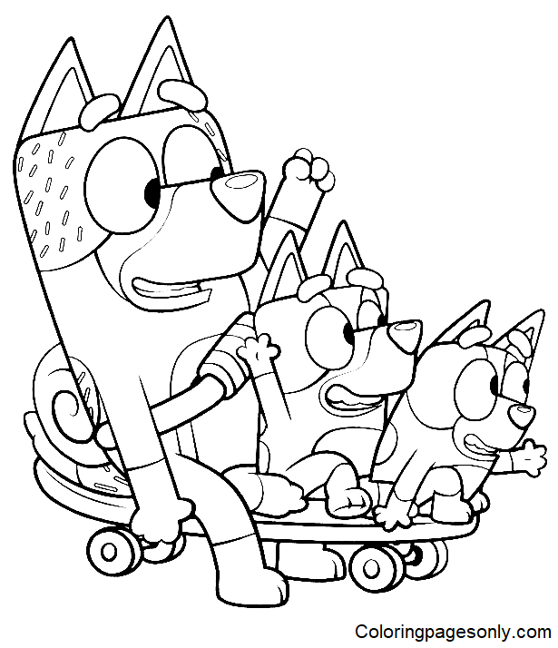 Bluey Coloring Pages Printable for Free Download