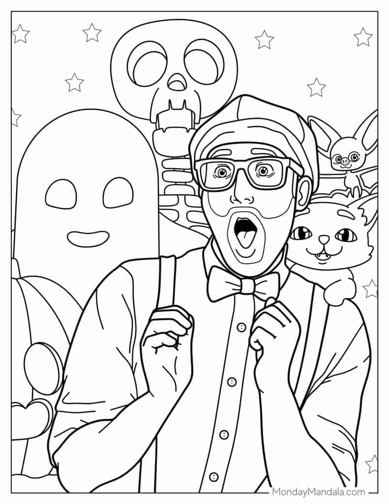 20 Blippi Coloring Pages (Free PDF ...