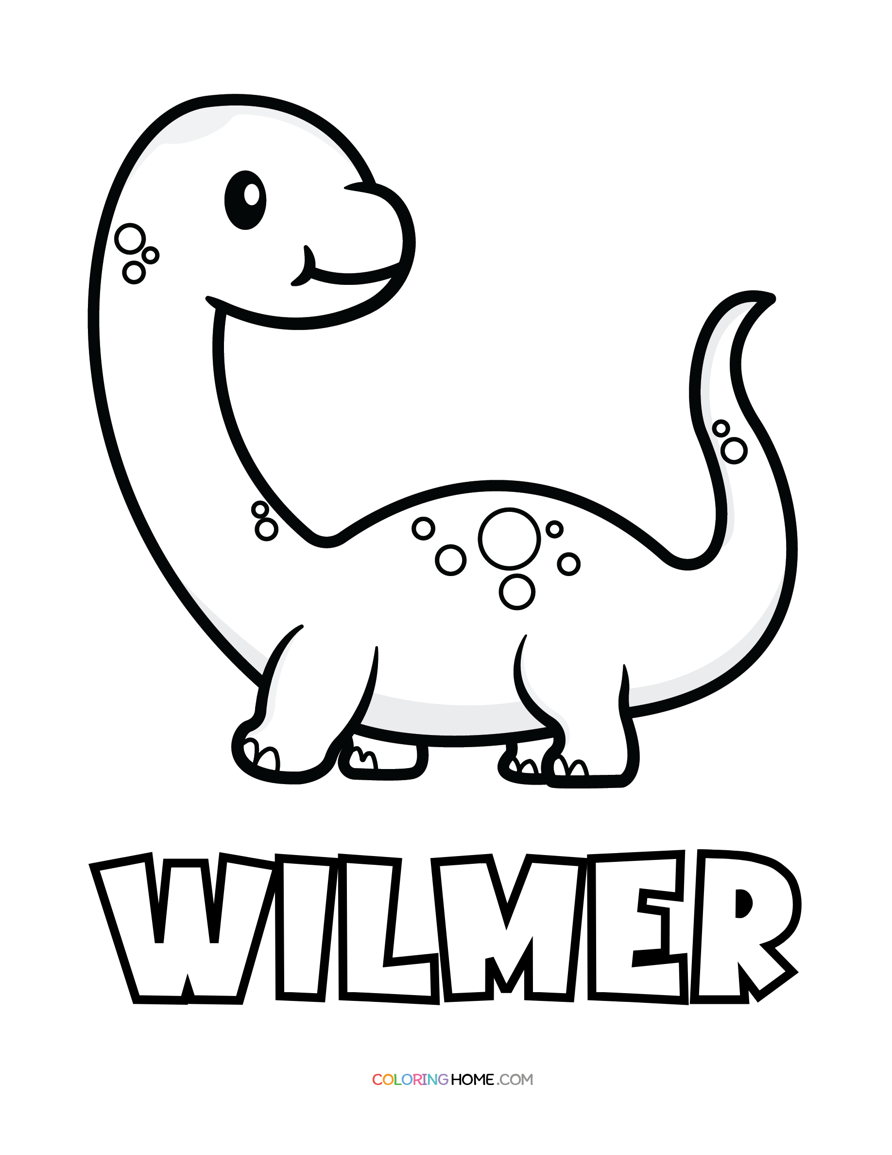 Wilmer dinosaur coloring page