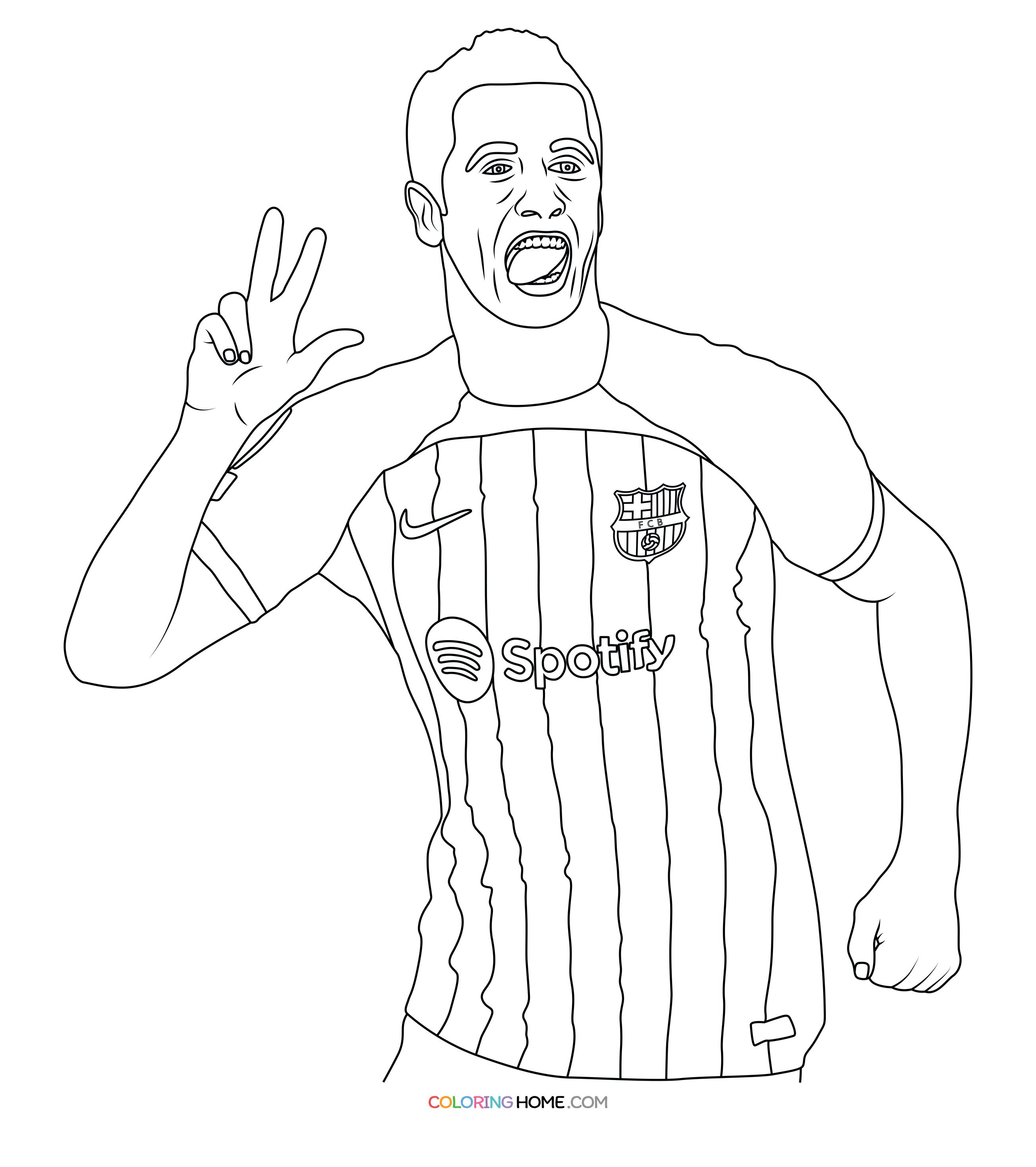 Robert Lewandowski coloring page