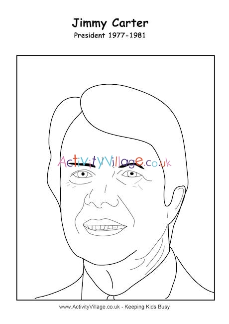 Jimmy Carter Colouring Page