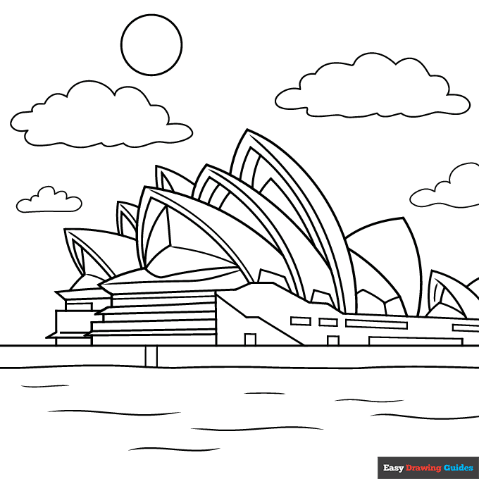 Sydney Opera House Coloring Page | Easy ...