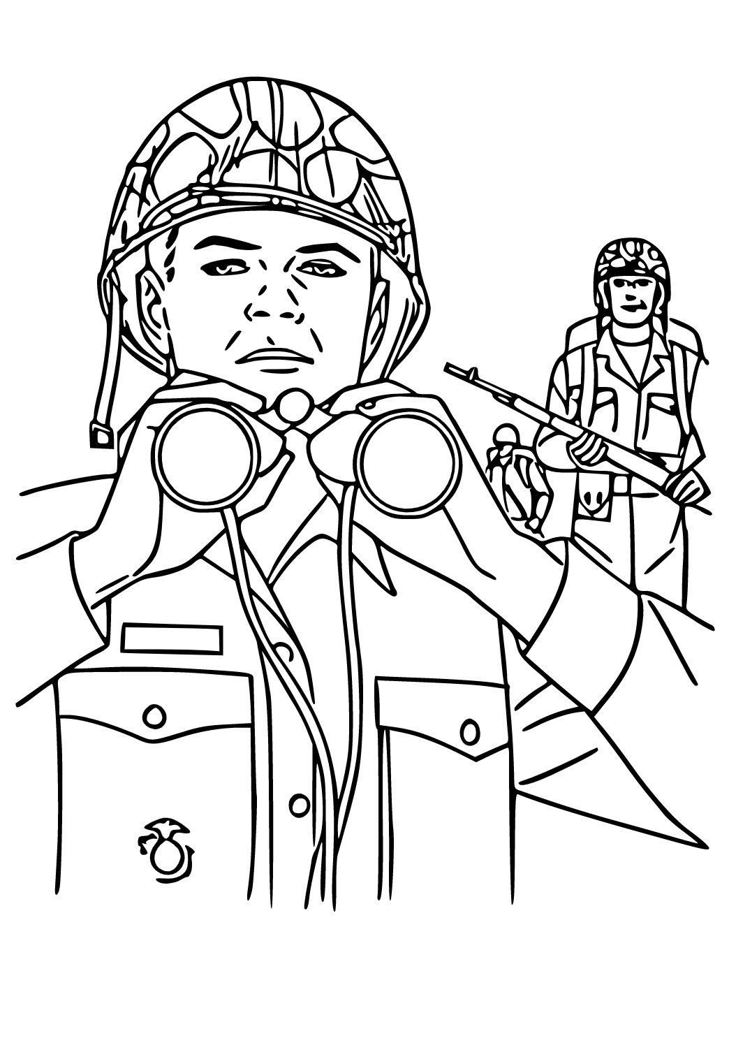 Free Printable Veterans Day Binoculars Coloring Page, Sheet and Picture for  Adults and Kids (Girls and Boys) - Babeled.com