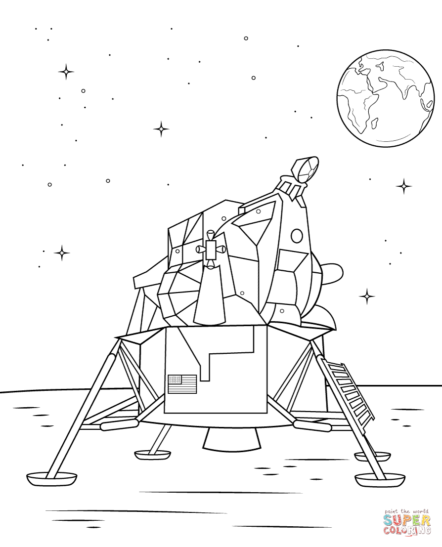 Lunar Lander coloring page | Free Printable Coloring Pages