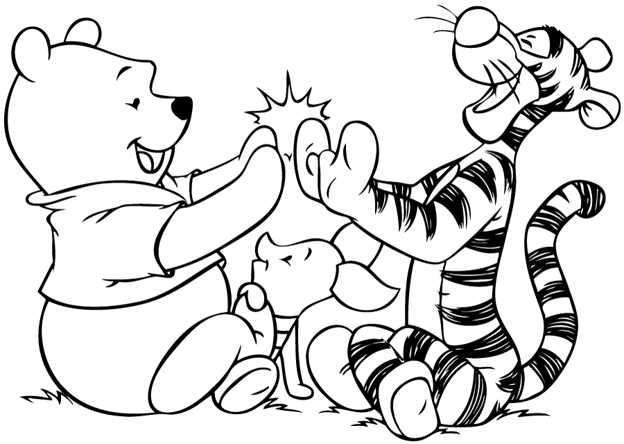 Coloring Pages Of Winnie The Pooh Characters - High Quality ...