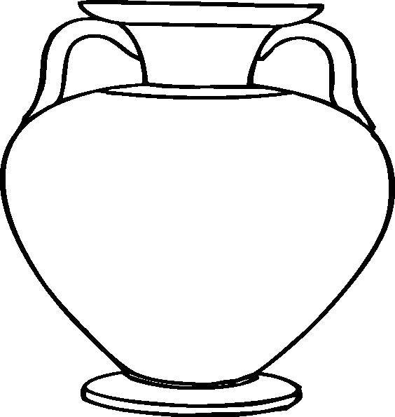 Online coloring pages Coloring page Jug with handles Vase, Coloring Books  for children.