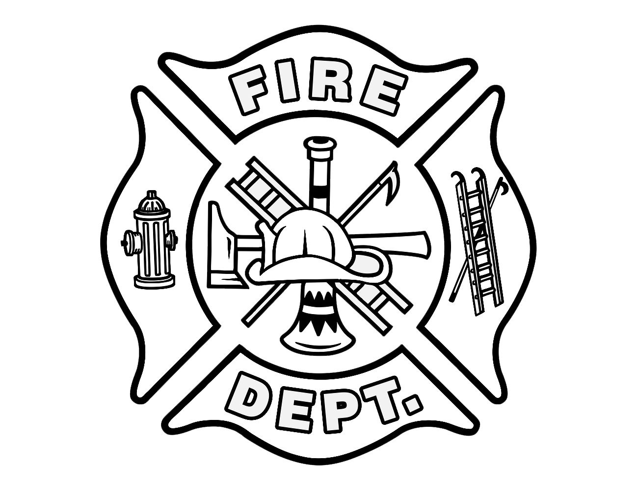 Symbol Fire Department | Cross coloring page, Dream catcher coloring pages,  Nemo coloring pages