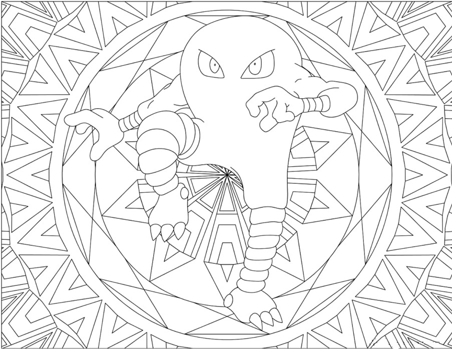 Hitmonlee 6 Coloring Page - Free Printable Coloring Pages for Kids