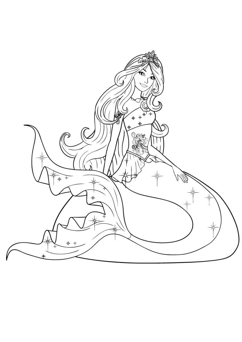 Free Barbie Mermaid Coloring Pages | Kids-Pic.com