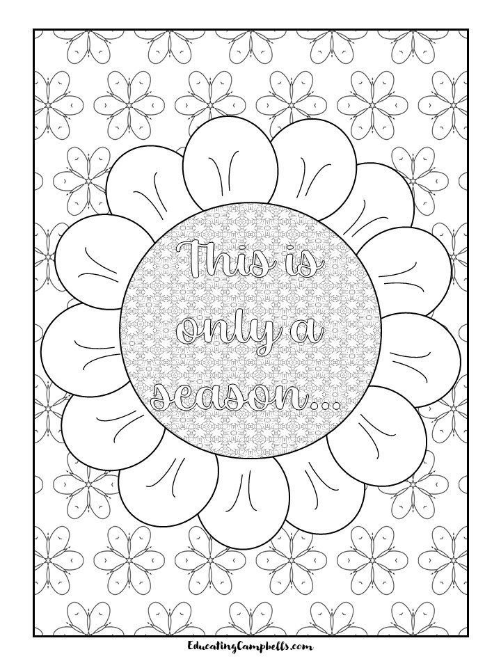 Encouraging Coloring Pages for Homeschool Moms | Educating Campbells