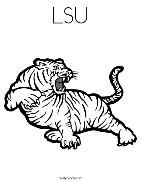 LSU Coloring Page - Twisty Noodle