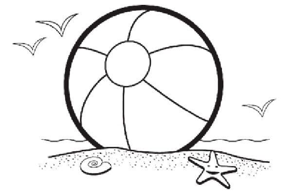 Free Beach Ball Coloring Page - Free Printable Coloring Pages for Kids