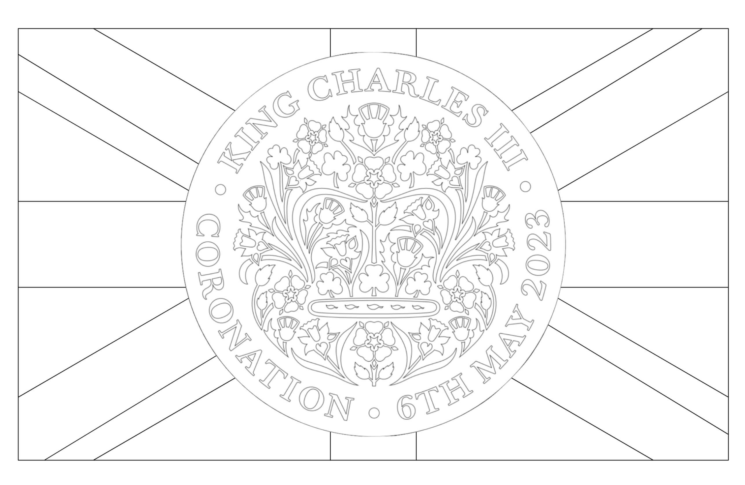 King Charles III coronation 6th May 2023 coloring page