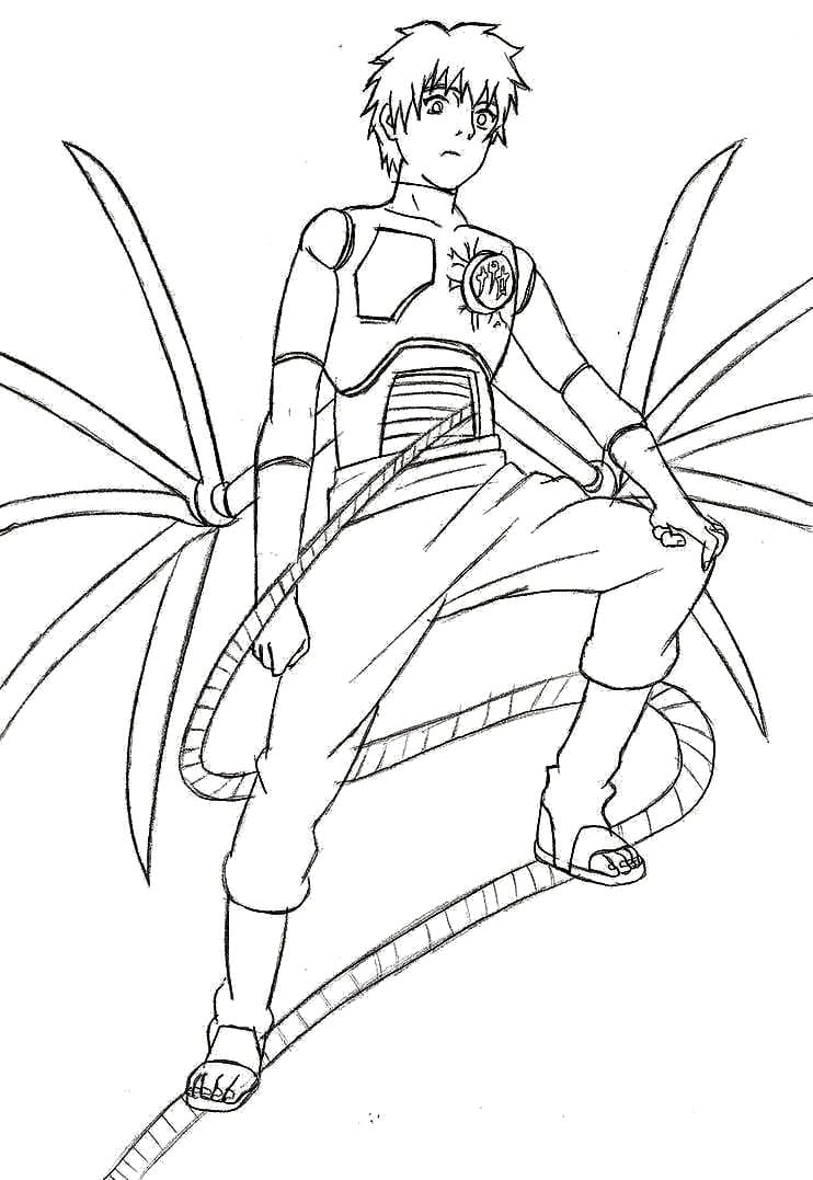 sasori human puppet Coloring Page - Anime Coloring Pages