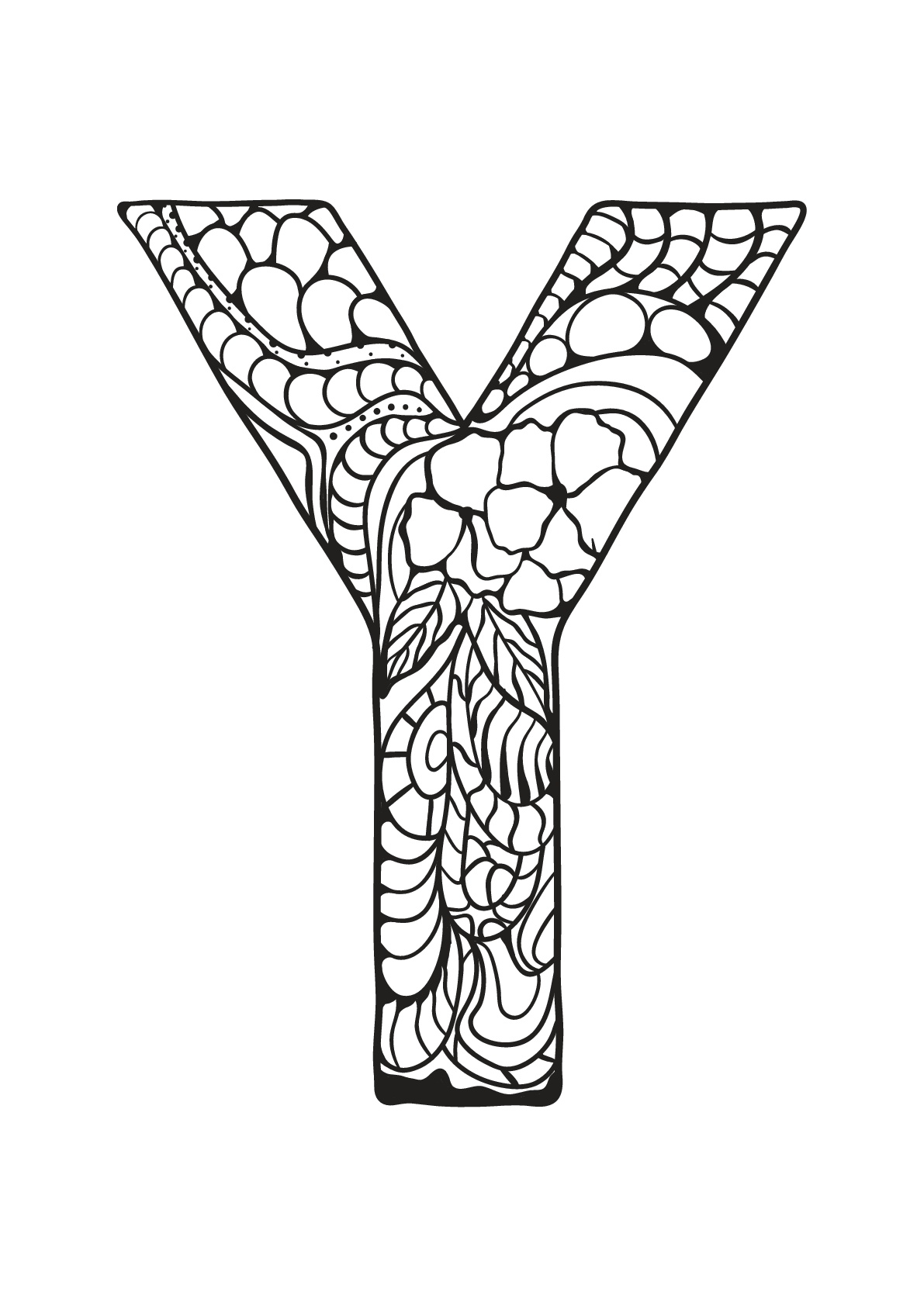 Alphabet to download : Y - Alphabet Kids Coloring Pages