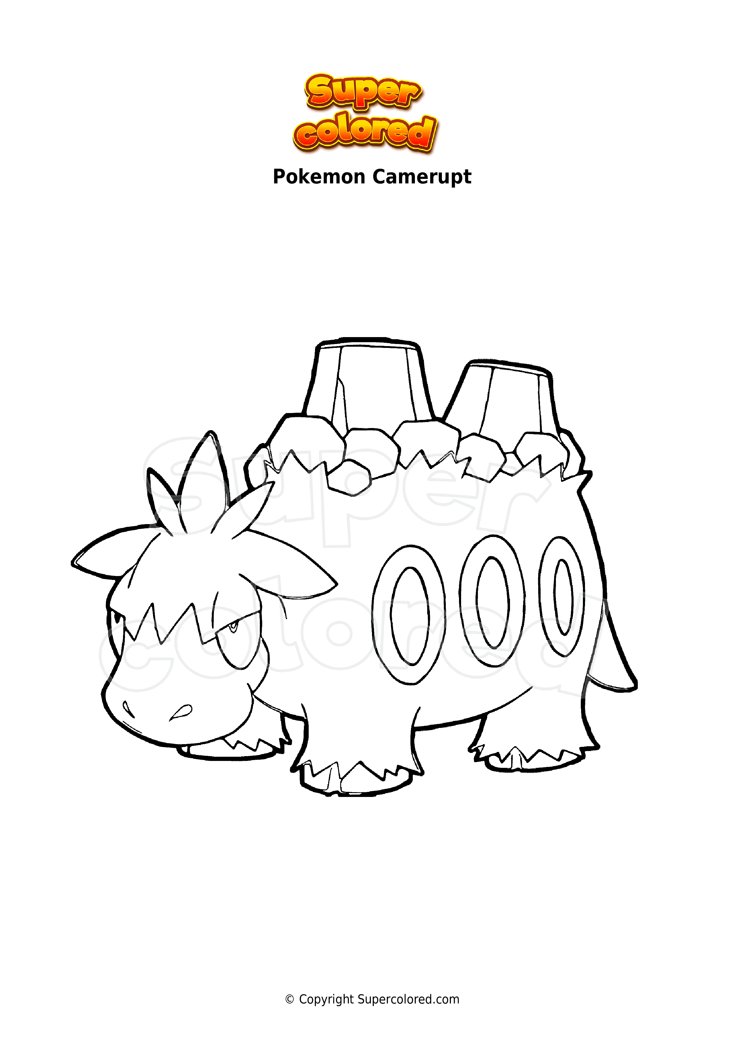 Coloring page Pokemon Piloswine - Supercolored.com