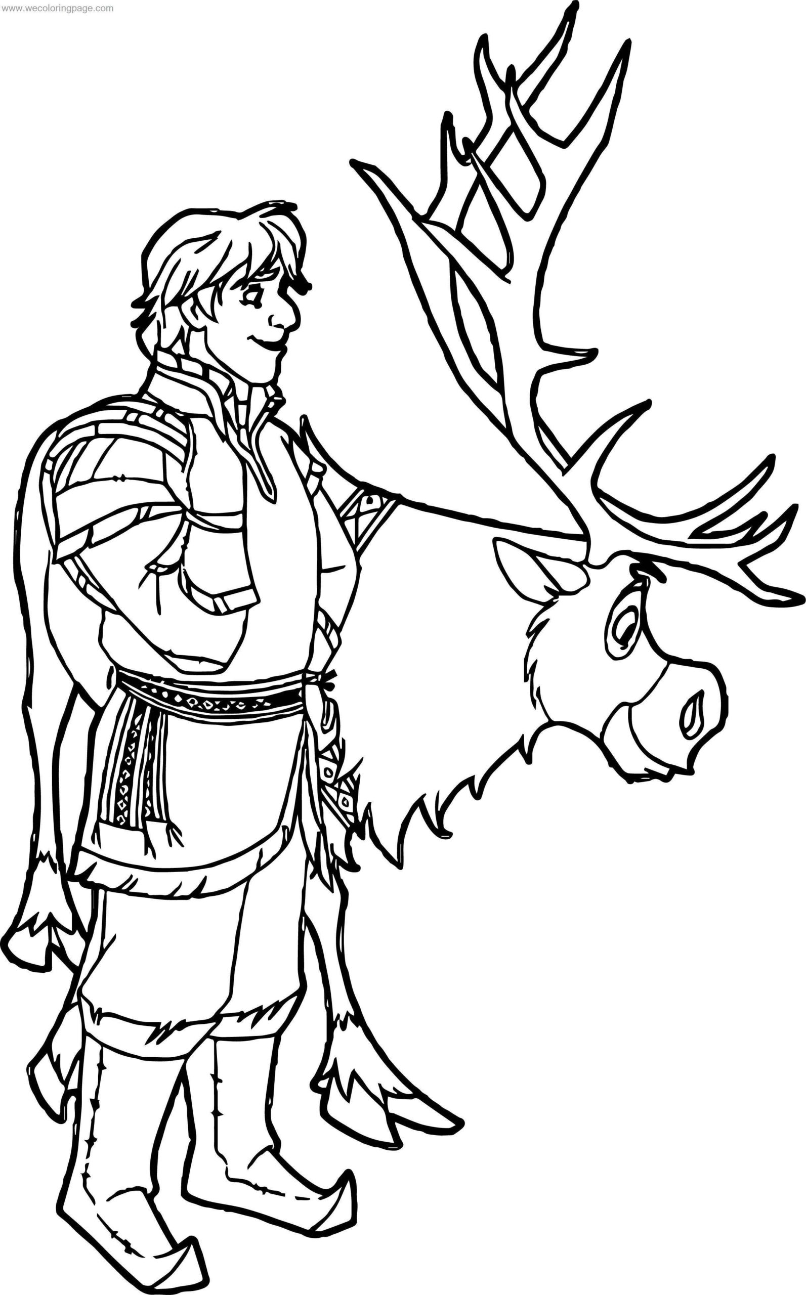 Coloring Book : Sven Frozen Coloringages Kristoff ...