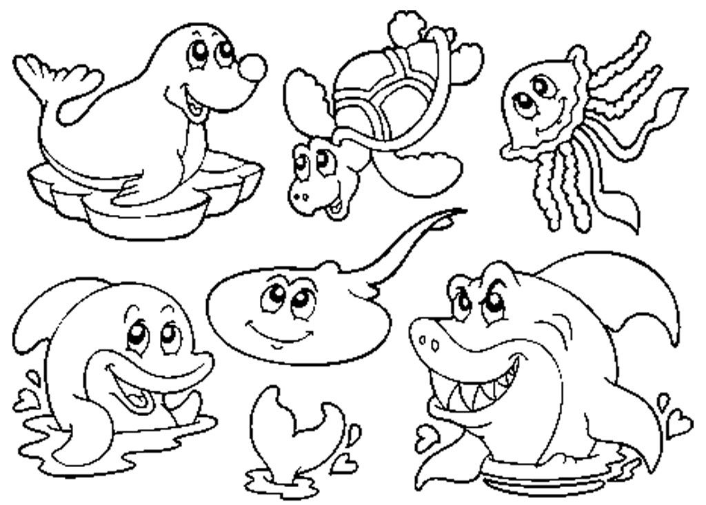 Coloring Pages Of Sea Animals Printable | Coloring Pages