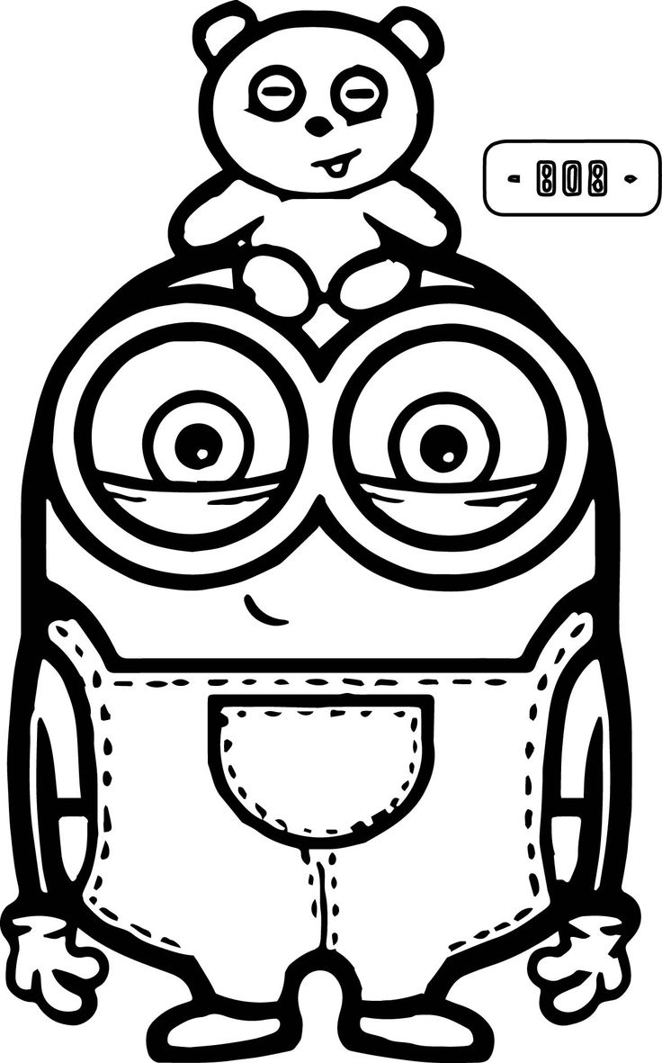 Cute Bob And Bear Minions Coloring Page - Wecoloringpage.com | Minion  coloring pages, Minions coloring pages, Cute coloring pages