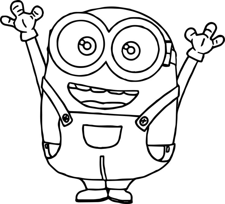 Bob The Minion Tutorial Coloring Page - Wecoloringpage.com | Minion  coloring pages, Minions coloring pages, Thanksgiving coloring pages