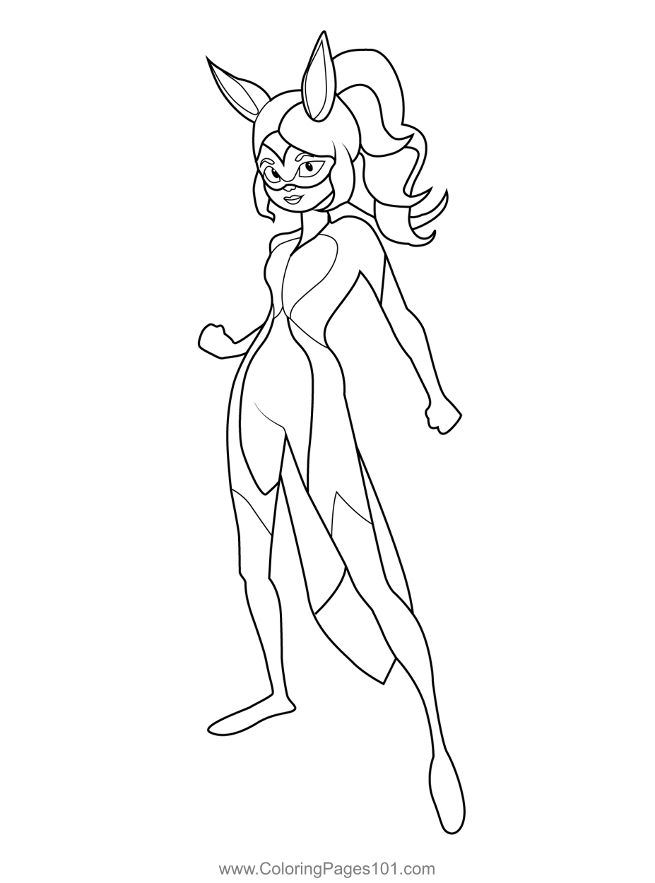 Rena Rouge Miraculous Ladybug Coloring Page for Kids - Free Miraculous  Ladybug Printable Coloring Pages Online for Kids - ColoringPages101.com | Coloring  Pages for Kids