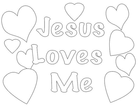 Jesus Loves Me - Coloring Pages for Kids and for Adults