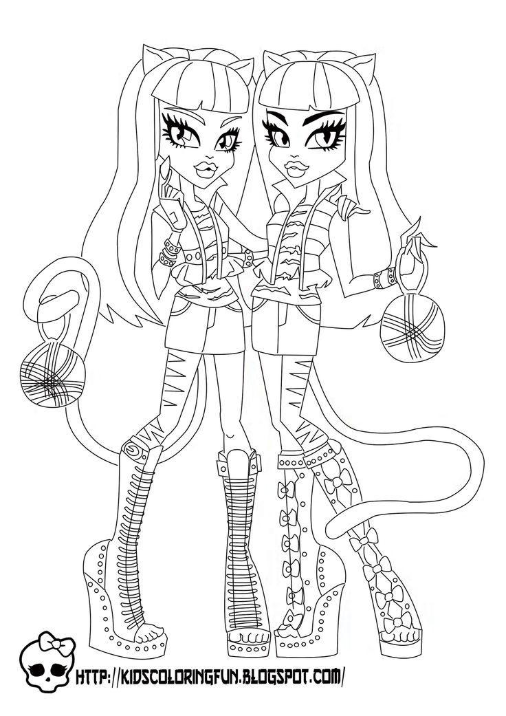 Baby Monster High Coloring Pages | Monster High Purrsephone and ...