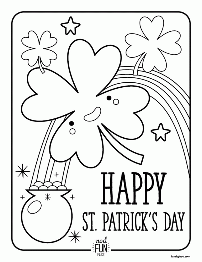 12 St. Patrick's Day Printable Coloring Pages for Adults & Kids