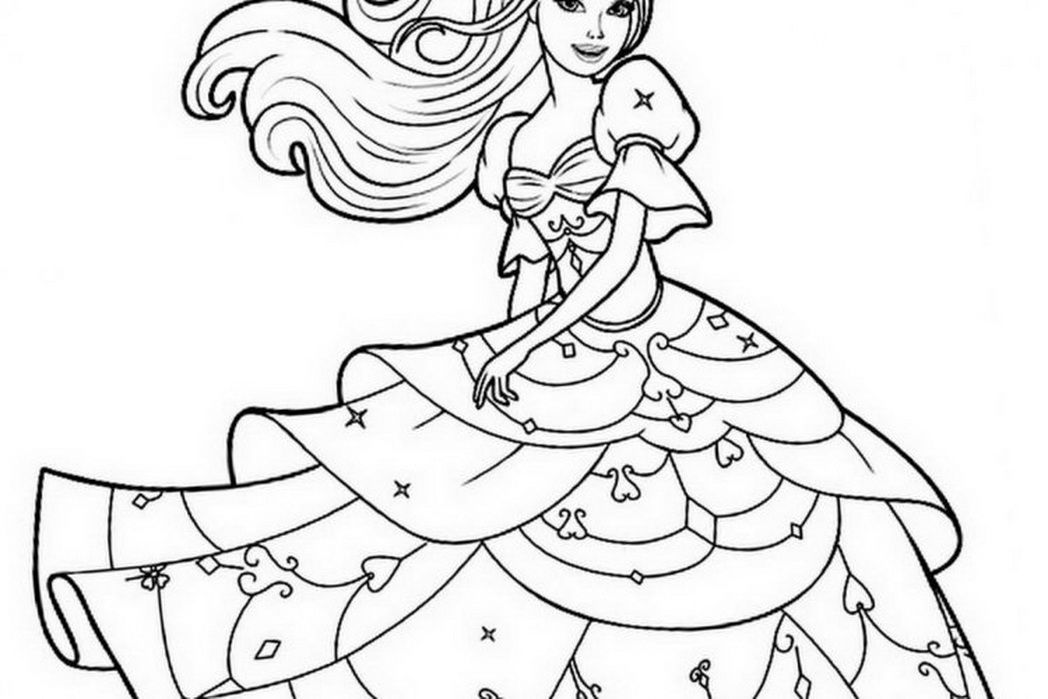 Barbie Horse Coloring Pictures - Coloring Page