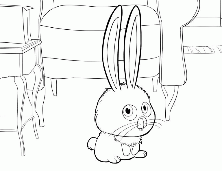 Snowball - The Secret Life Of Pets Coloring Page
