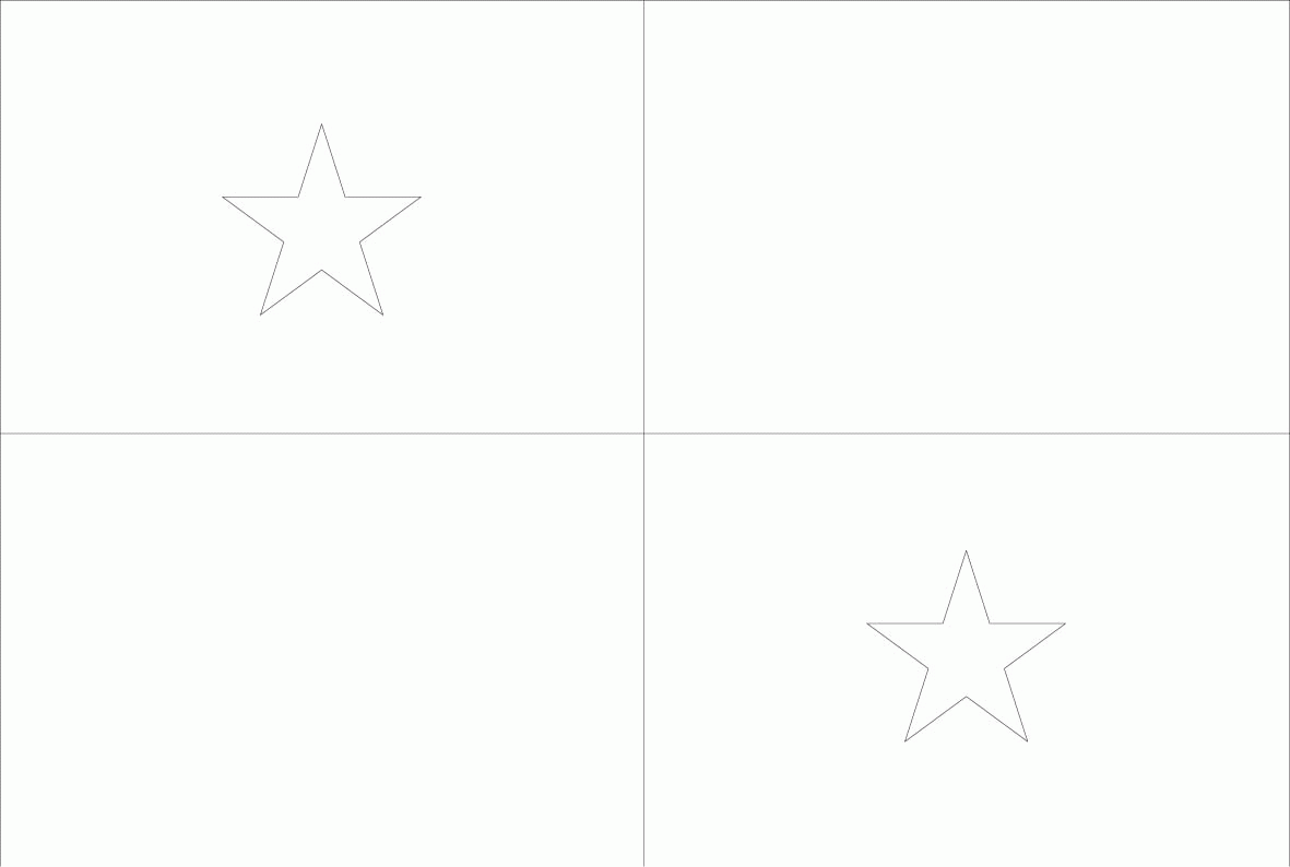 Panama Flag Coloring Page