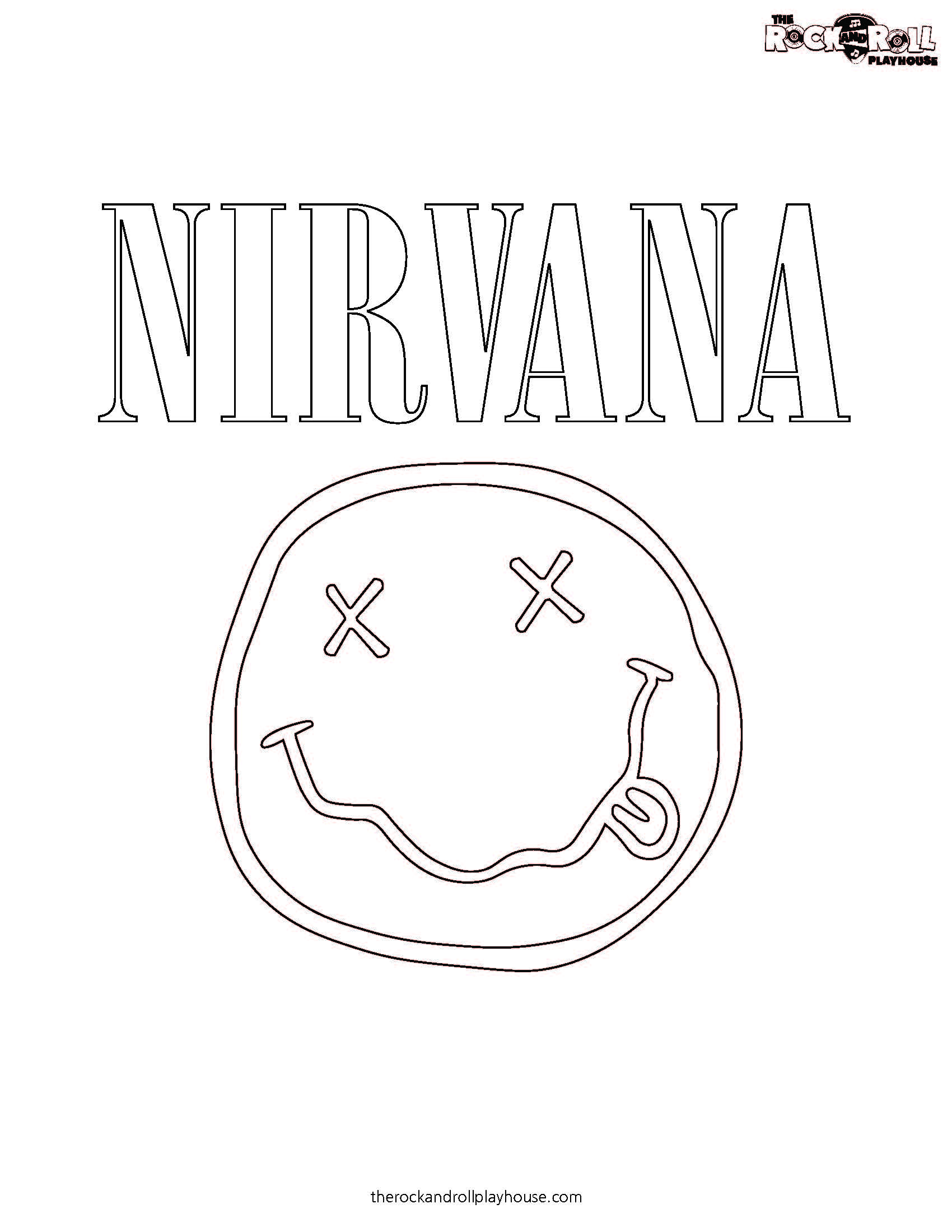 Nirvana Coloring | The Rock and Roll Playhouse